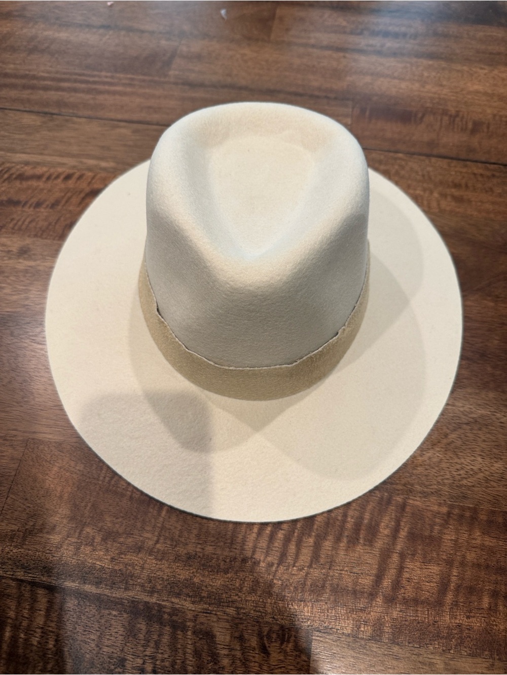 Wyeth by Todd Magill Cream Felt Fedora with Suede Band